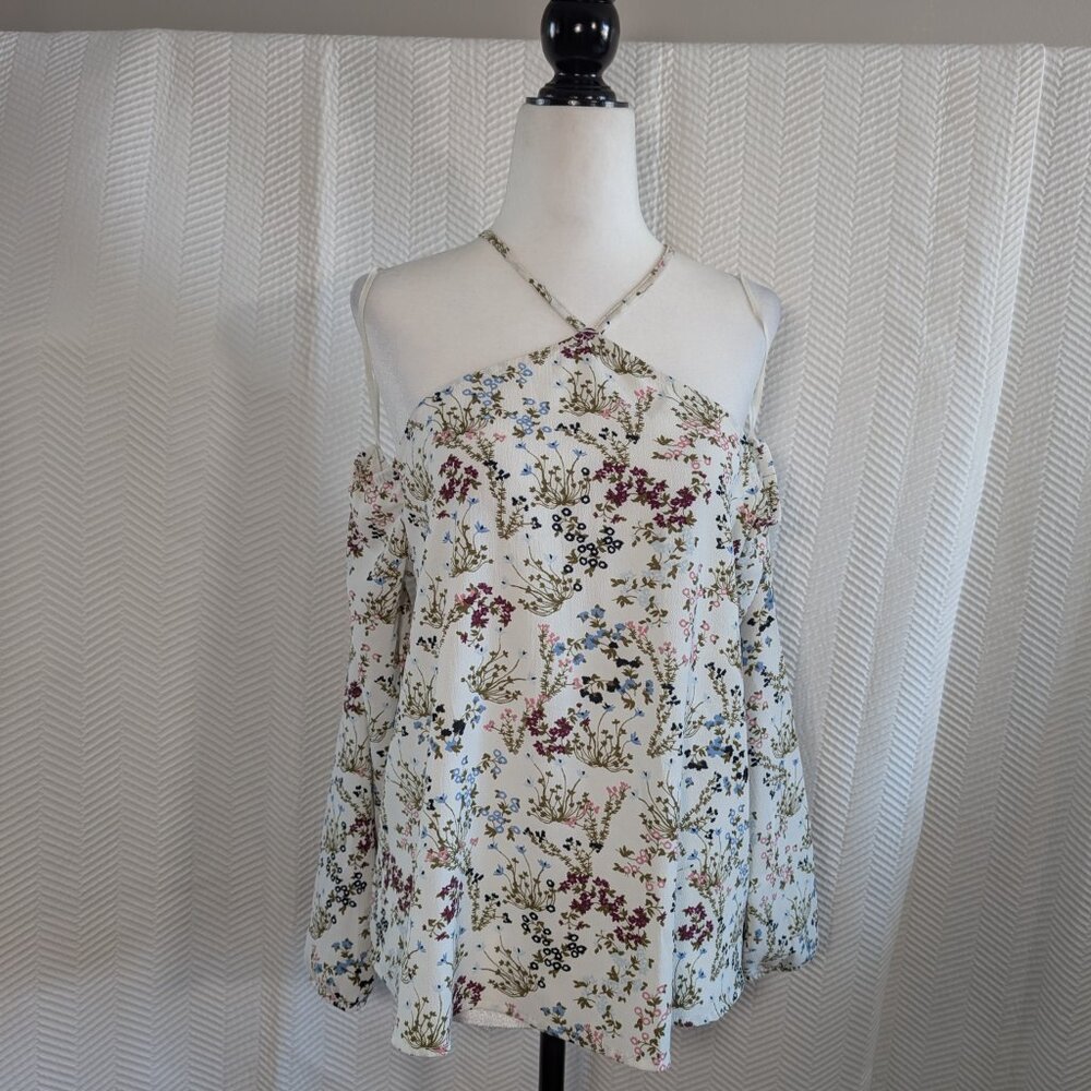Garage Off-The-Shoulder Floral Blouse Size Medium Boho Cottagecore Feminine